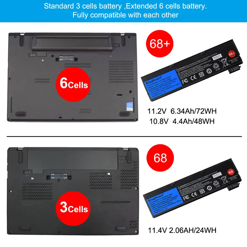 KingSener Laptop Battery for Lenovo ThinkPad X240 T440S T440 X250 X260 X270 T450S T460 T450 T450S T550 T560 45N1126 45N1127