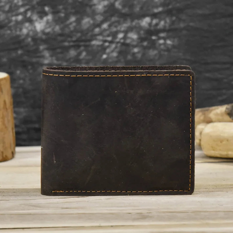 Simple Design Leather Short Wallet for Men Male Real Cowskin Card Purse Mini Men's Slim Purse Men Wallet Thin Porte Monnaie 2023