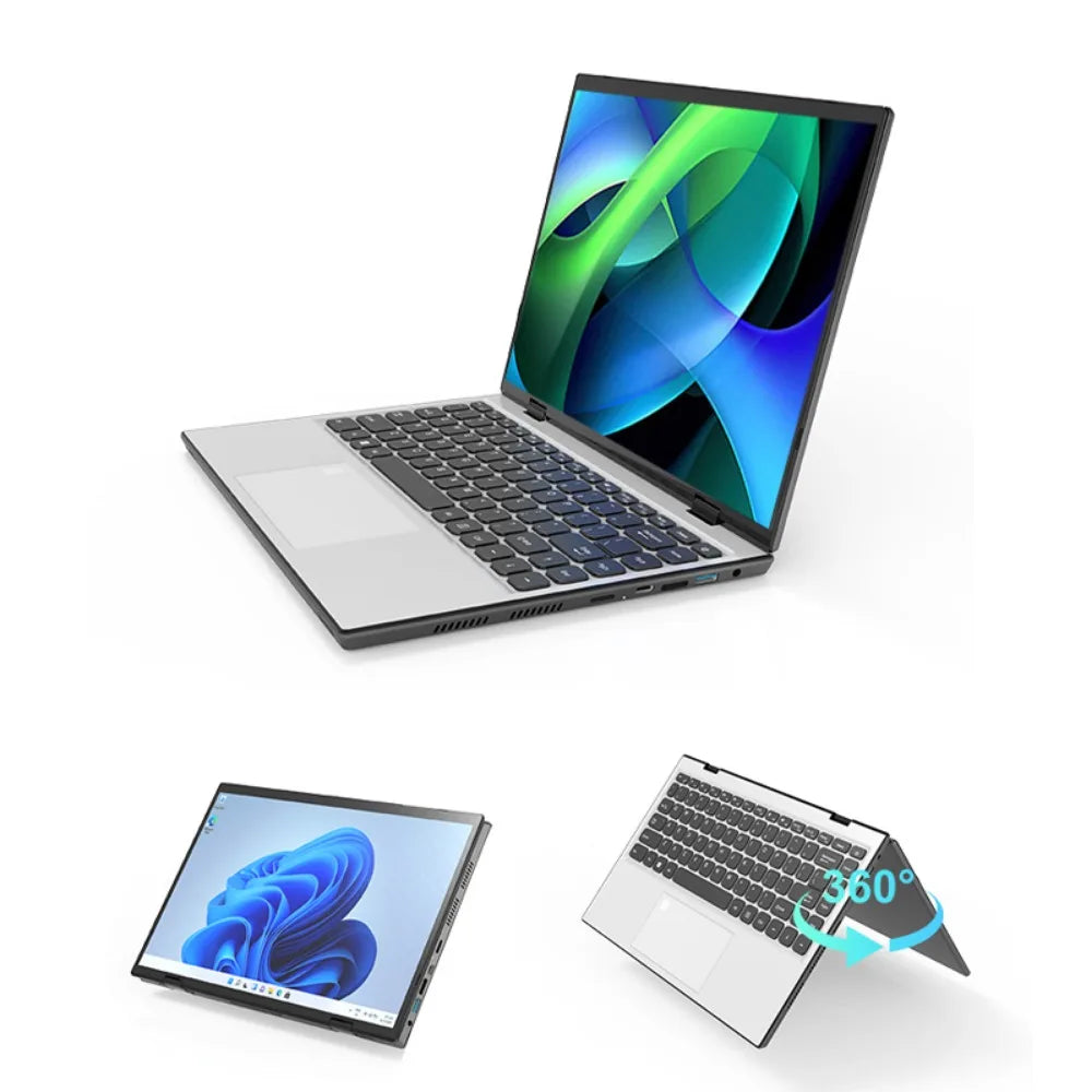 Sales King Laptops 360° Flip Fold 2-in-1 Intel N95 Windows11  HD 14-inch  2.2K touch screen 16GB RAM 1TB SSD Pad and notebooks