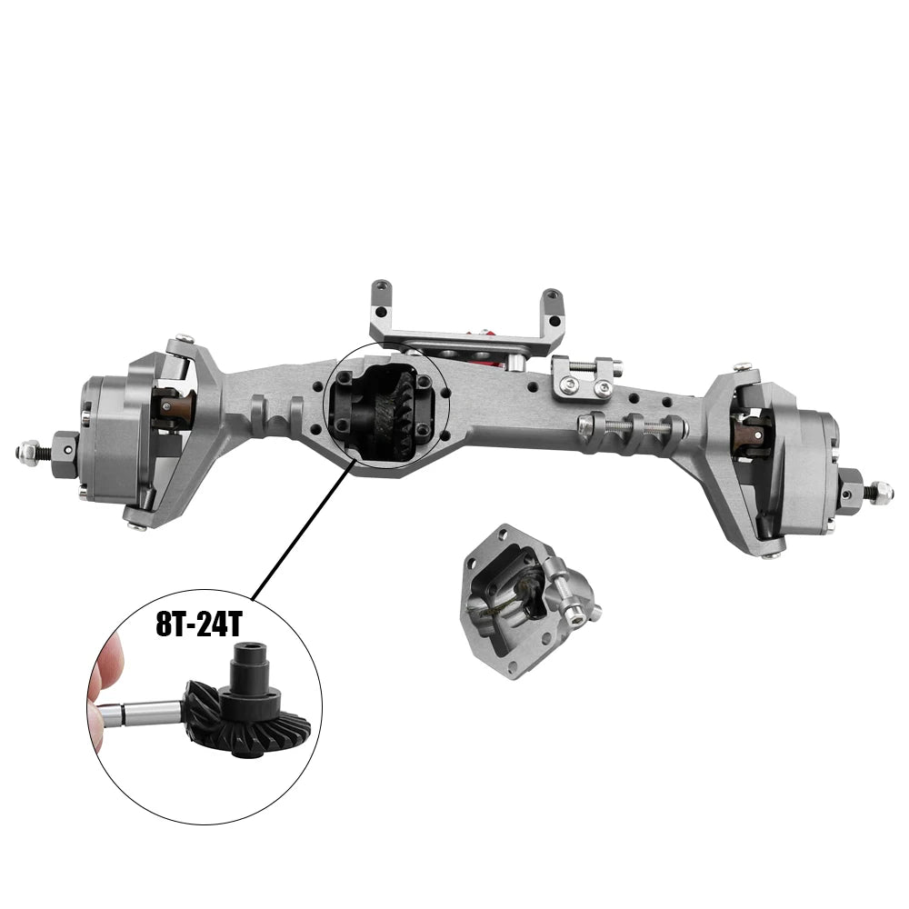 1/10 RC Crawler All Metal Front and Rear Portal Axle for Axial Capra 1.9 UTB AXI03004 Buggy F9 Wraith 90018 RR10 Upgrade Part