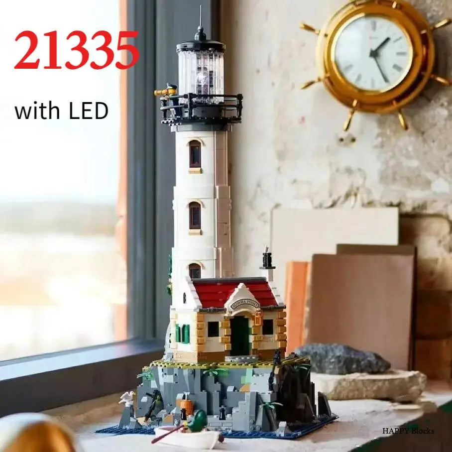 2024 New Electric Lighthouse 21335 2065pcs Model Building Block Motorised Bricks Assembly Toys For Children Christmas Gifts