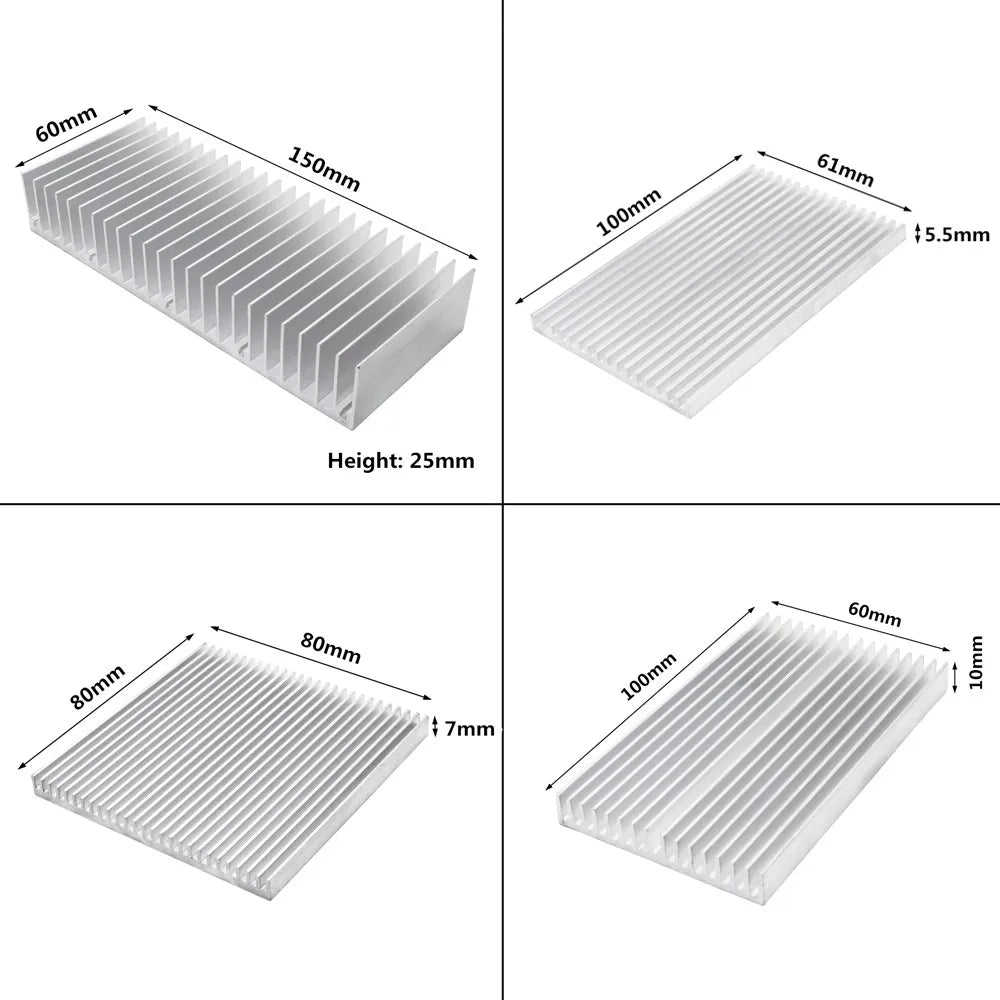 Radiator Aluminum Heatsink Extruded Heat sink for LED Electronic CHIP Heat Dissipation Cooling Cooler