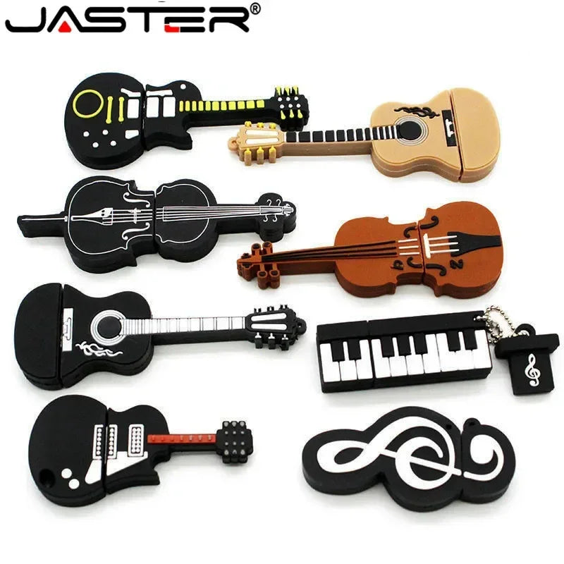 JASTER 8 Styles Musical Instruments Model Pendrive 4GB 16GB 32GB 64GB 128GB USB Flash Drive Violin/Piano/Guitar