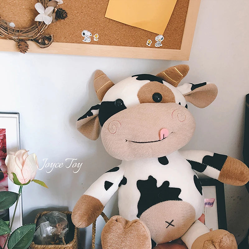 New Cute Milk Cow Plush Toy Animal Stuffed Doll Festival Present Birthday Gift Home Decoration Birthday Gift For Girls Boys