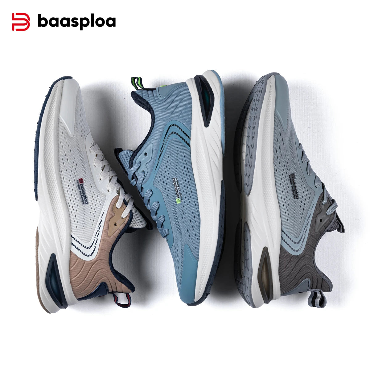 Baasploa Men Running Shoes Breathable Lightweight Sport Shoes for Men Casual Sneakers Non-Slip Professional Training Sport Shoes