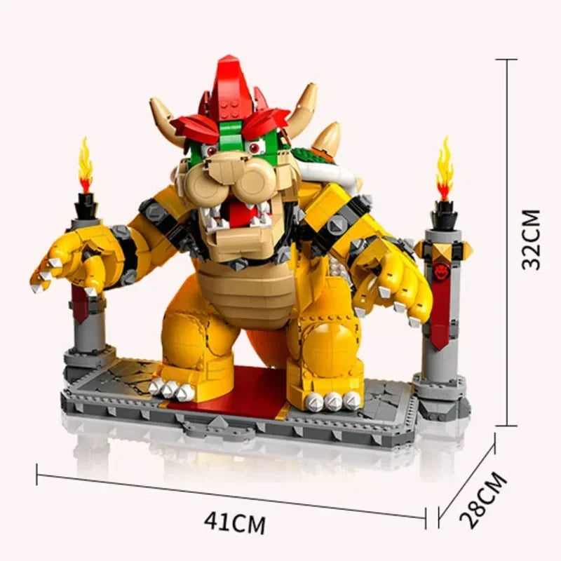 New MOC 2807 PCS The Mighty Bowser Building Blocks Bricks Boys Birthday Christmas Girls Toys Compatible 71411