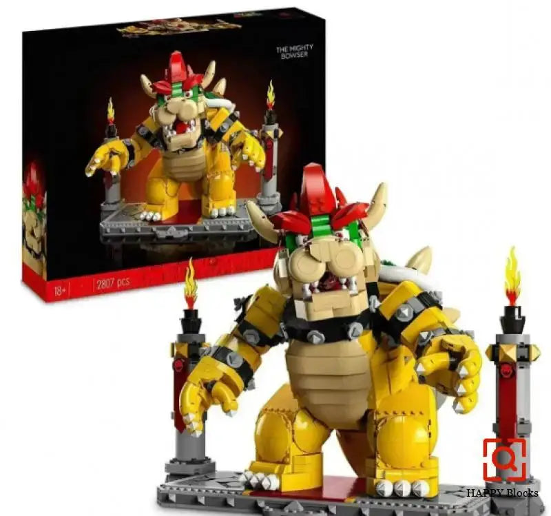 New MOC 2807 PCS The Mighty Bowser Building Blocks Bricks Boys Birthday Christmas Girls Toys Compatible 71411