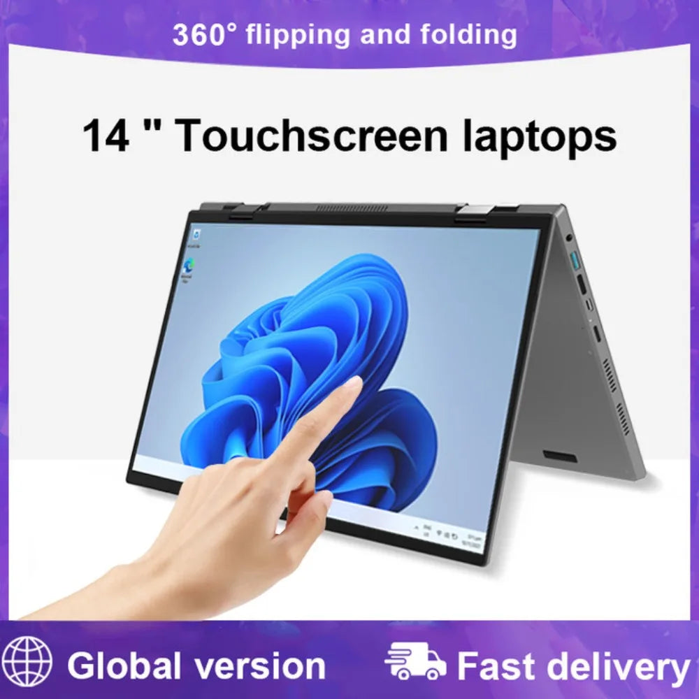 Sales King Laptops 360° Flip Fold 2-in-1 Intel N95 Windows11  HD 14-inch  2.2K touch screen 16GB RAM 1TB SSD Pad and notebooks