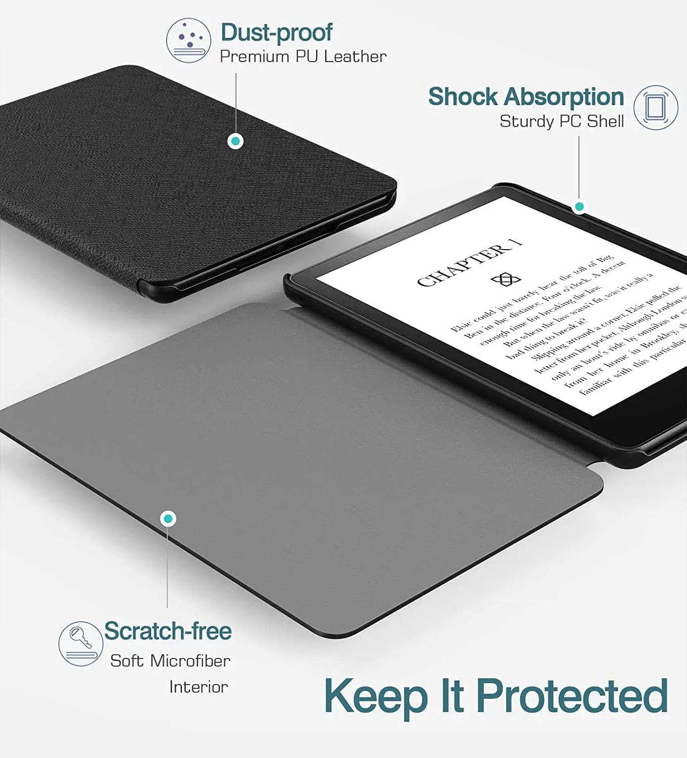 Smart Case for Kindle Paperwhite 11th Hard Cover for Kindle 10th Magnetic Protective Slimshell for Paperwhite 5/6/7th